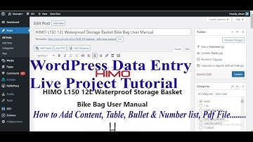 WordPress Data Entry Tutorial Part 2
