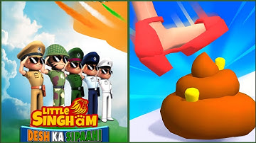 Little Singham 3D Run vs Tippy Toe 3D - All Levels Gameplay iOS,Android Part 1