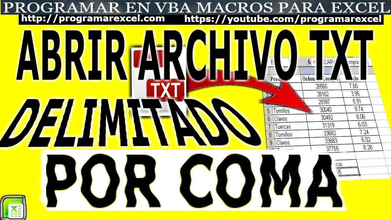 247 Como Leer Un Archivo Txt Separado Por Coma En Excel Youtube