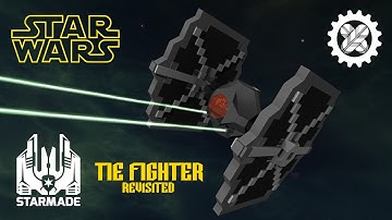 STARMADE Speed Build - TIE Fighter  (w/ space battle!) 2017 edition
