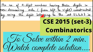 GATE CSE 2015 (set-3) solution | Combinatorics