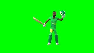 3D Green Screen Character Cricket player  Free 3d Explainer kit