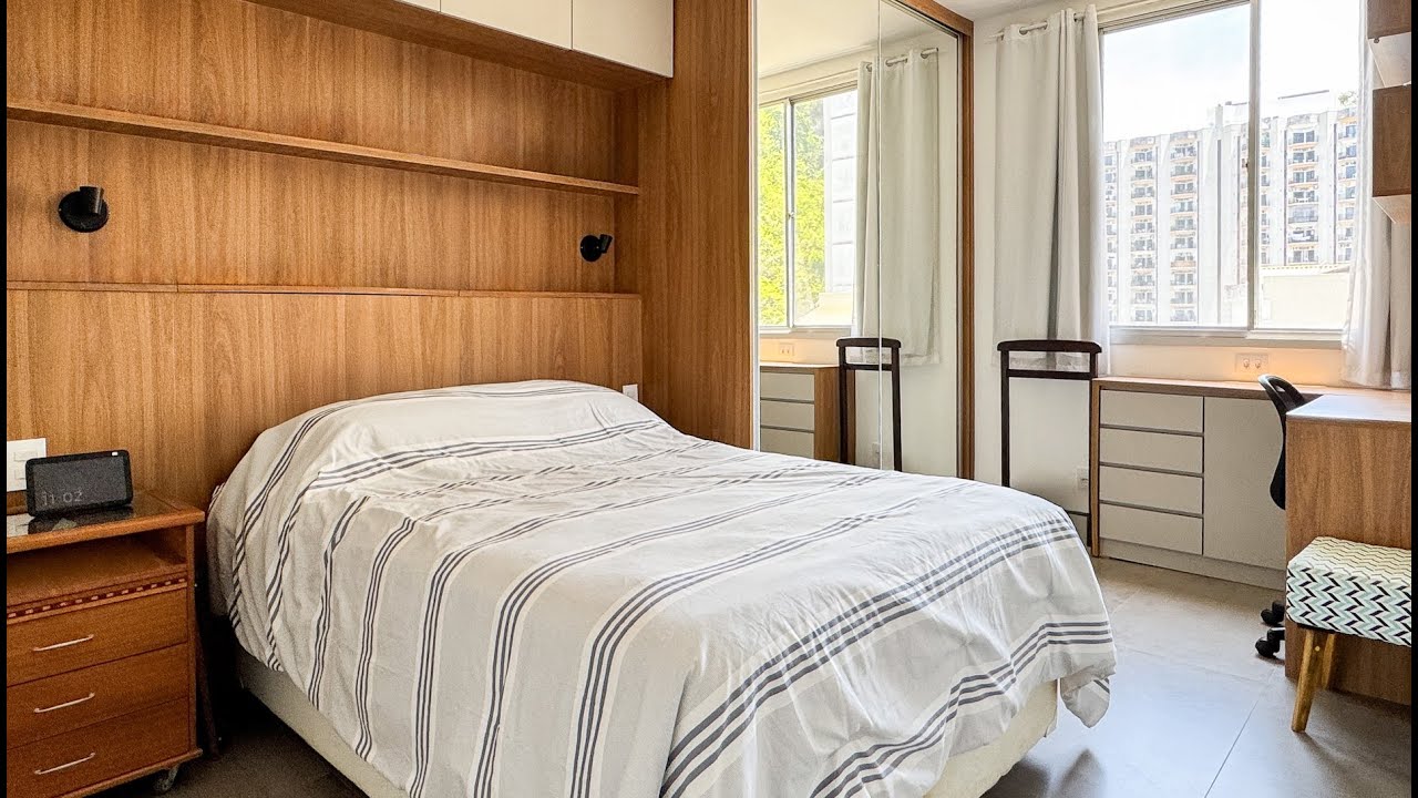 2 Quartos reformado, com vista, em prédio moderno com infra