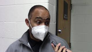 Landstown Coach Dwight Robinson after his team's 77-66 OT win at Salem - Fri. Dec. 3, 2021