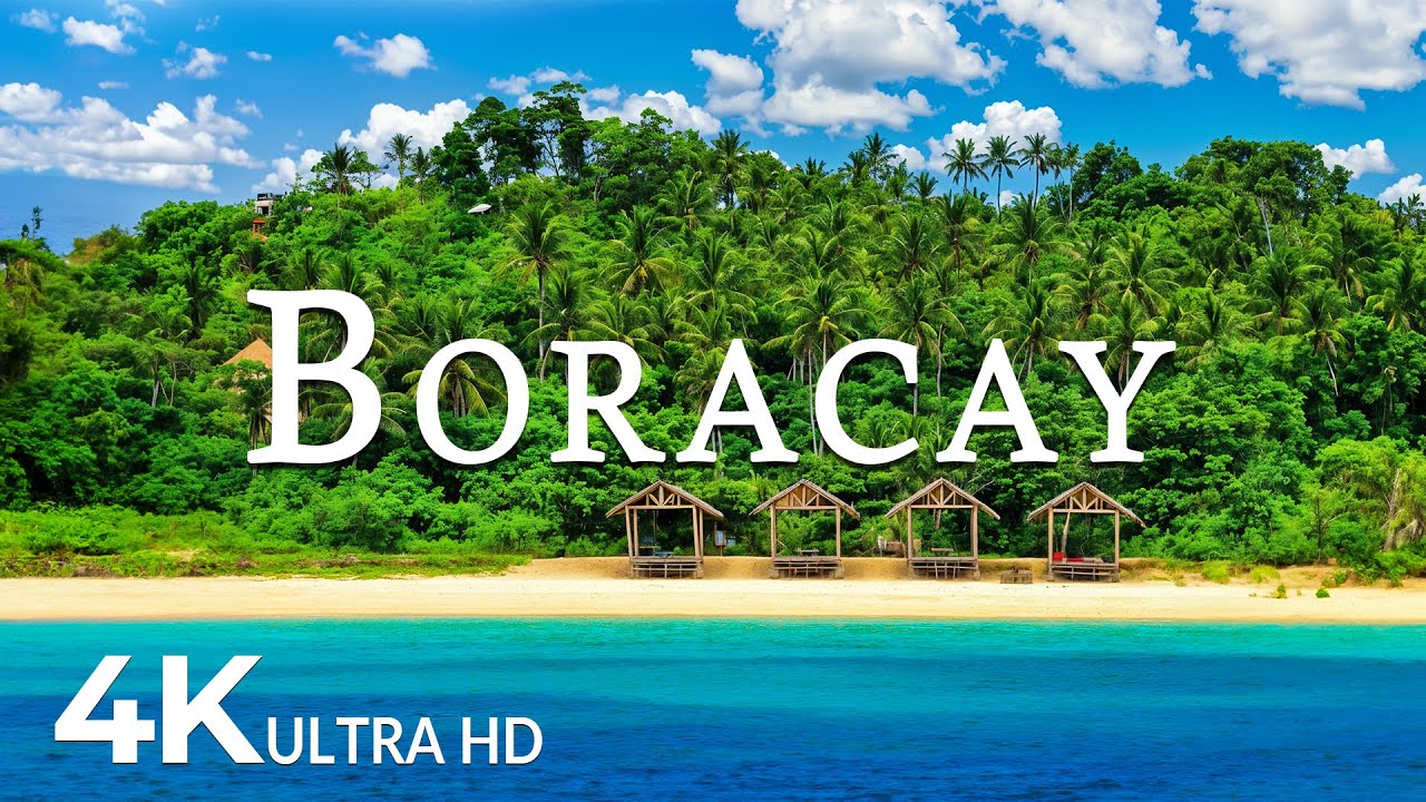 FLYING OVER BORACAY (4K UHD) - Soothing Music Along With Beautiful Nature Video - 4K Video ULTRA HD