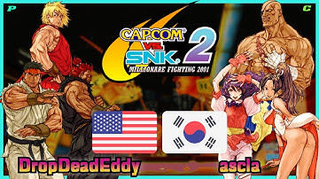 Capcom Vs. SNK 2 || DropDeadEddy 🇺🇸 VS 🇰🇷 ascla || FLYCAST FIGHTCADE 2