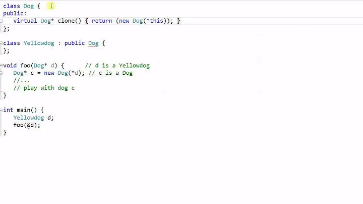 Advanced C++: Virtual Constructor - Clone() Function