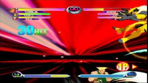 Marvel vs Capcom 2 (PS3): Chun-Li, Guile & Charlie 44 Hit Combo
