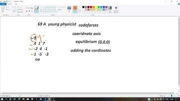 69A codeforces problem: young physicist solution