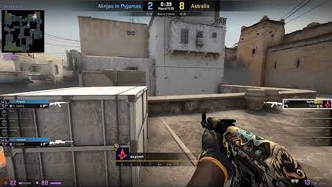dupreeh: 4 ak47 kills and clutch 1 vs 3. Astralis vs NiP. ESL Pro League Season 12 Europe. #CSGO