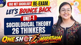 UGC NET Sociology Re-Exam 2026 | Unit-1 Sociological Theory Complete Revision Marathon & Questions