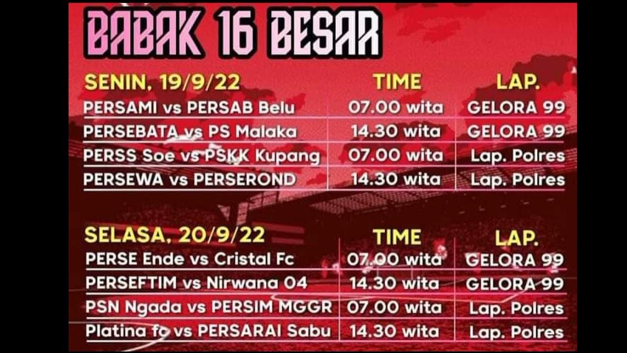 Jadwal 16 Besar Etmc 2022 Lembata Youtube