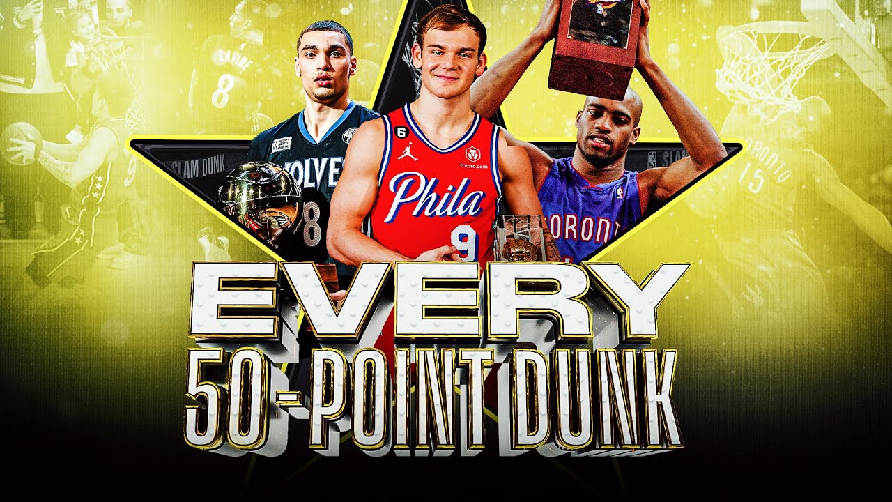 Every 50 Point Dunk In NBA Dunk Contest History 1984 2023