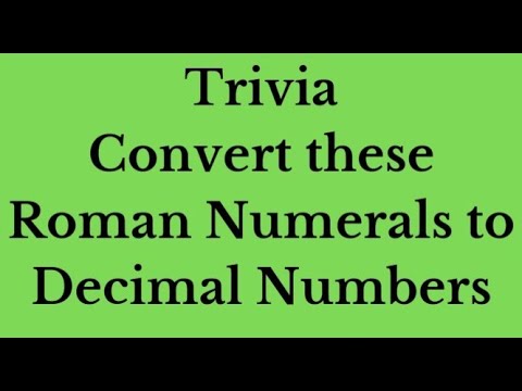 Convert these Roman