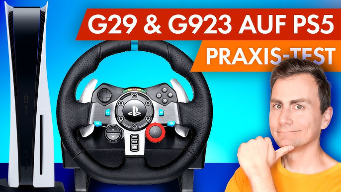 Logitech G 923 Volante e pedais de corrida para PlayStation PS4 e PC,  TRUEFORCE 1000 Hz com Force Feedback, embraiagem dupla, capa de volante em  couro autêntico - preto