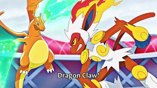 Leon vs Flint Master Class Battle🔥| Charizard vs Infernape - Pokémon Journeys Episode 100 English