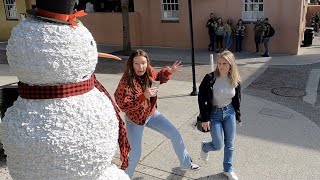 SNOWMAN FREAKS HER OUT!!! SCARY SNOWMAN PRANK! Funny Reactions.