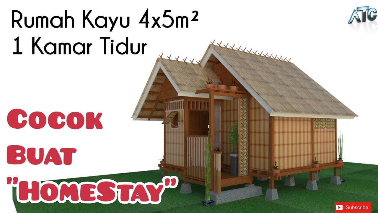  Desain  Rumah Kayu  4x5 unik  Dan minimalis YouTube