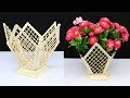 How to make flower pot at home out of Popsicle sticks/Ice cream sticks – best out of waste