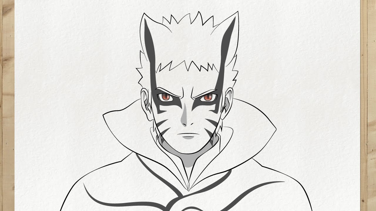 Como DESENHAR o NARUTO modo BARION - Como DIBUJAR a NARUTO modo