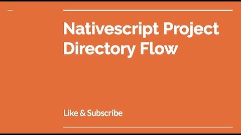 Nativescript project flow #10