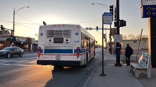 CTA On Board Riding 2007 New Flyer D40LF Bus 1421 on Route 62 Archer from Marina City to Nashville