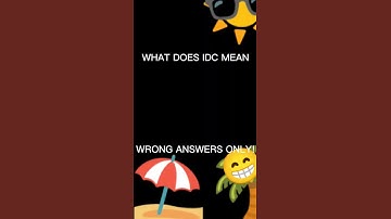 EHAT DOES IDC MEAN? WRONG ANSWERS ONLY