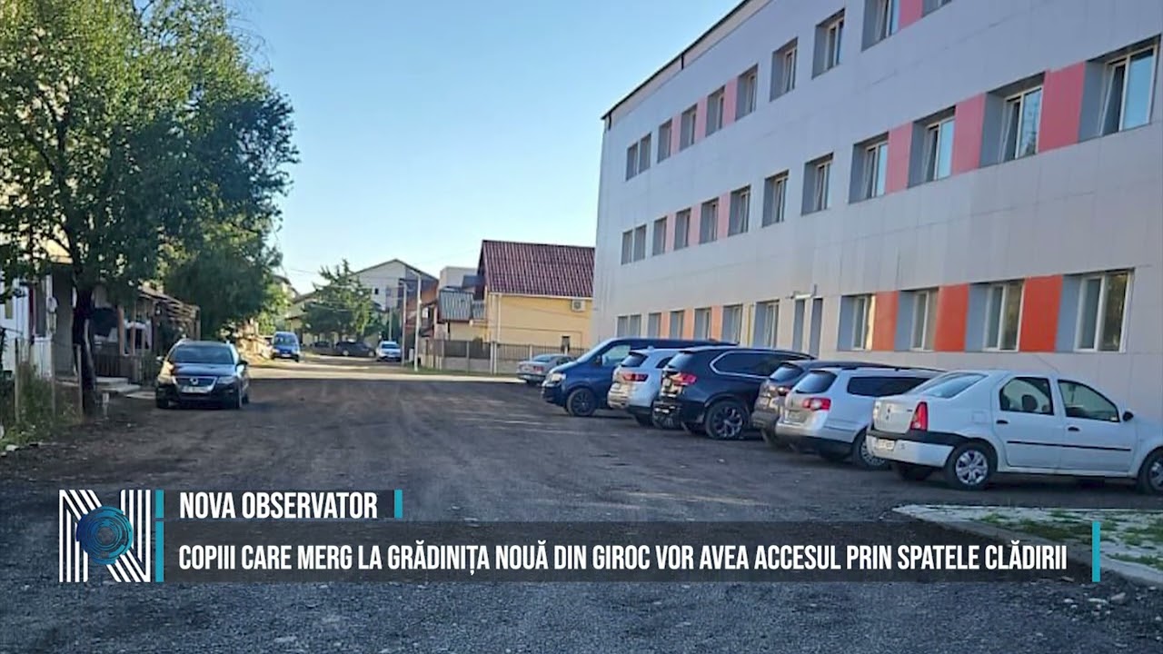 Copiii care merg la grădinița nouă din Giroc vor avea accesul prin spatele clădirii