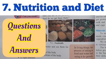 6th Std - Science - Chapter 7 Nutrition and diet questions answers exercise - Maharashtra board