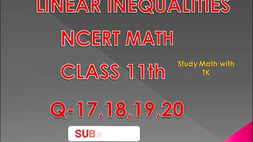 linear inequalities  questions of class 11 Q-17,18,19,20