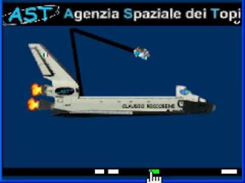 Space Shuttle una simulazione di sgancio satellite