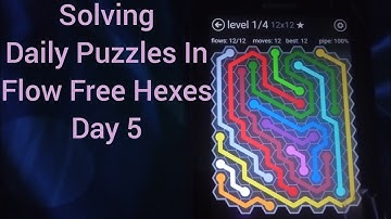 Solving Daily Puzzles In Flow Free Hexes Day 5 #FlowFreeHexes