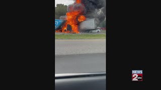 Driver killed in fiery I-40 crash
