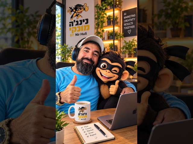שנה טובה, מתוקה ויצירתית. ממני ומהקוף