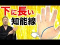 【手相】下向きに長い知能線を持つ人は無限の可能性がある