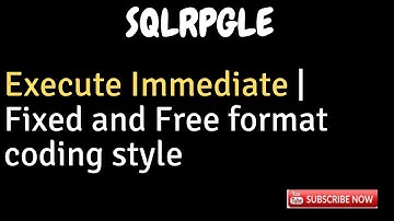 IBM i, AS400 Tutorial, iSeries, System i - SQLRPGLE EXECUTE IMMEDIATE | Fixed and Free Format code