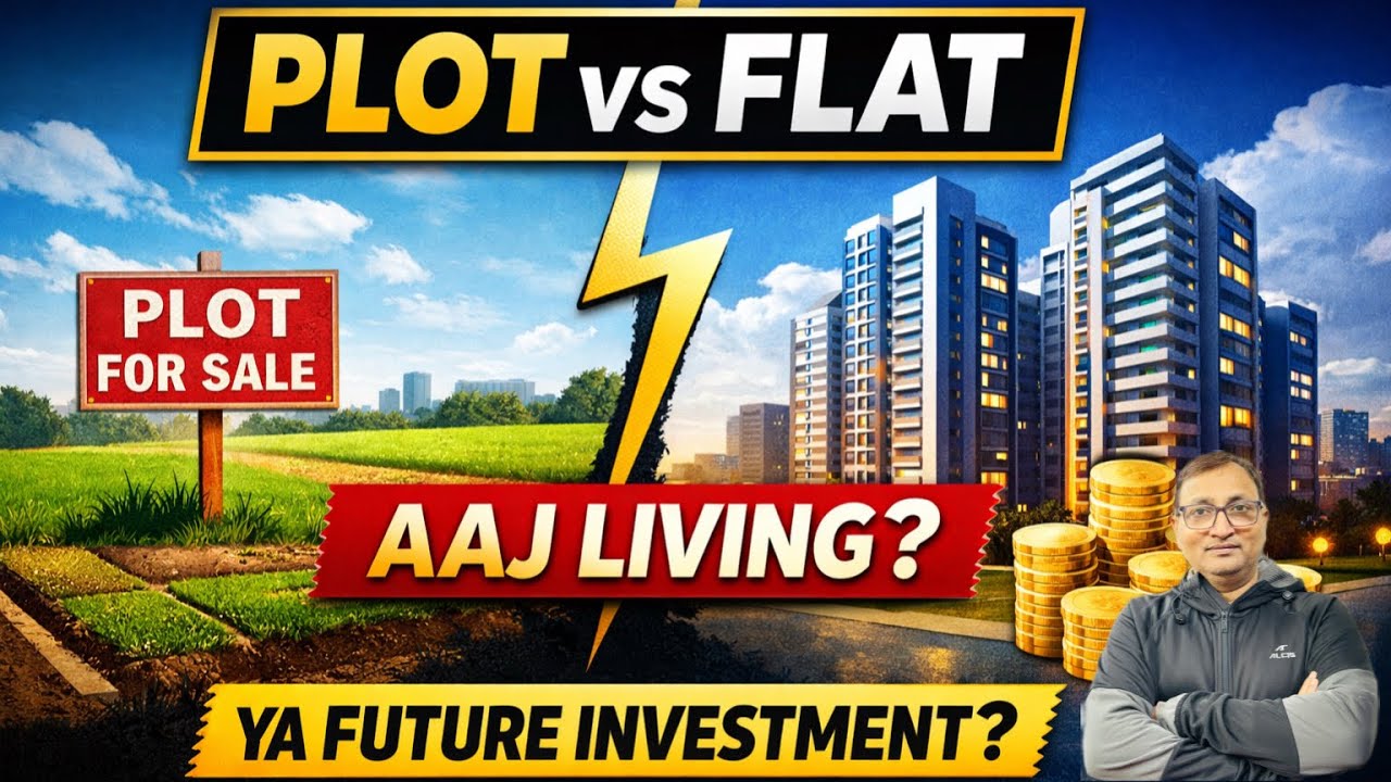 Plot vs Flat medium class ko kab kise aur kya lena chahiye for living and investment ncr property 