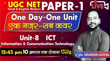 One Day-One Unit II एक नज़र सब कवर II UGCNET Paper-1 #ugcnetpaper1 #setexam #ctet #htet #ugcnetpaper2