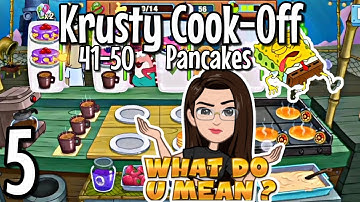 Bob Esponja: Krusty Cook-Off Pancakes Gameplay Walkthrough Part 5 | Level 41 - 50
