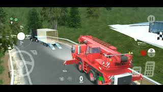 Containers load on heavy truck by hydraulic crane ! heavy machin & mining simulator |crane transport screenshot 5