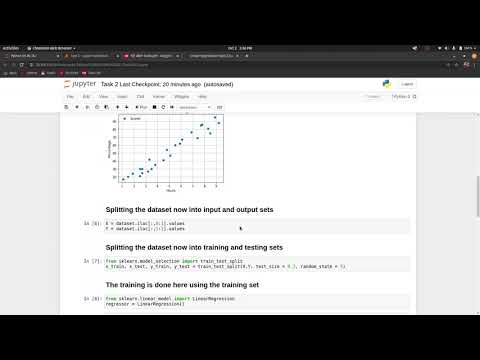 Task 2: Prediction using supervised ML (Linear Regression)