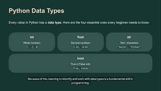 Career Overview Python Data Types: The Foundation of Every Value