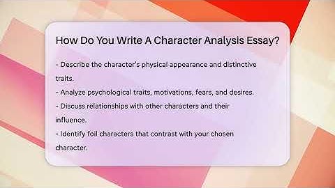 How Do You Write A Character Analysis Essay? - The Drama Reel