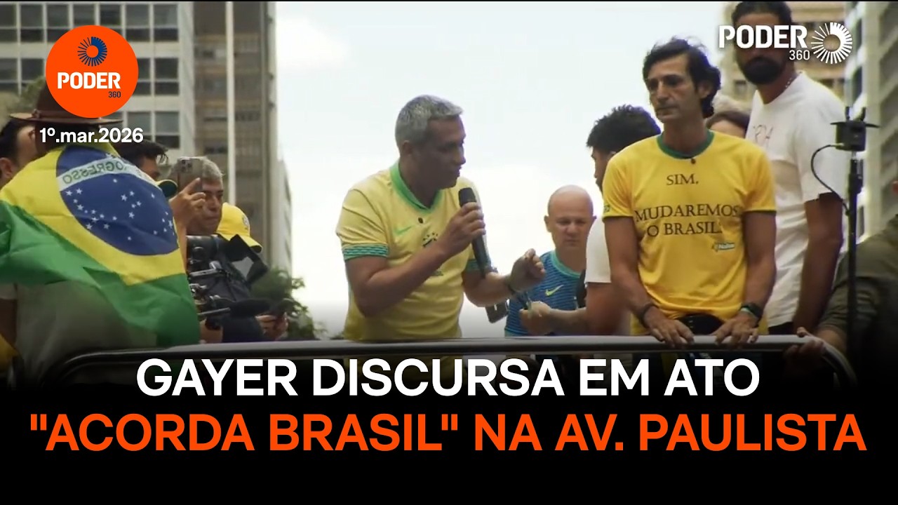 Gustavo Gayer discursa em ato contra Lula, Moraes e Toffoli na av. Paulista