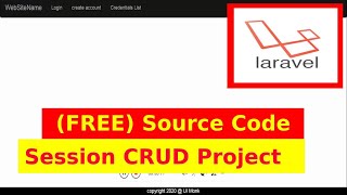 Laravel CRUD Project with session source code