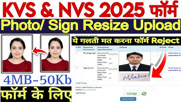 KVS NVS Form Photo Sign Resize Upload Problem ll Upload Photo Signature In KVS NVS Form 2025 Problem