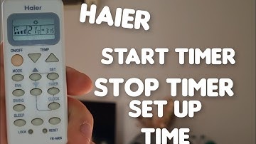 How to SET Timer Haier Air Conditioner ON OFF timer setup