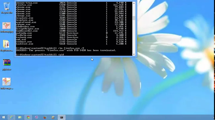 how to Kill Processes from Command Prompt