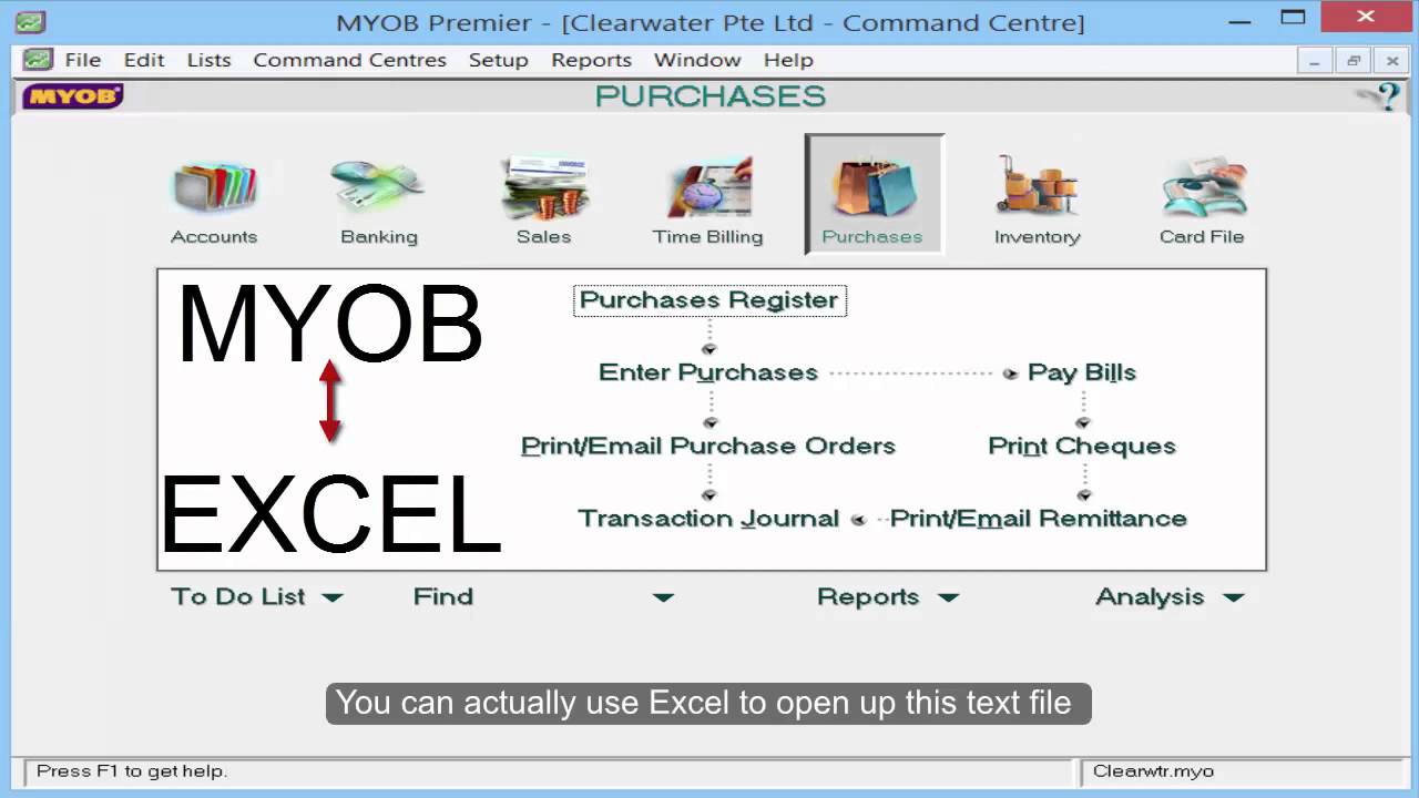 Export Chart Of Accounts From Myob