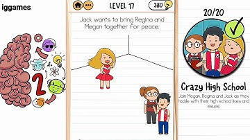 Brain Test 2 Crazy High School Level 1-20 Walkthrough